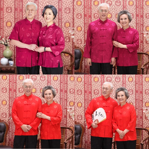 虞锦集 Летняя одежда для пожилых людей, комплект, лонгслив для мальчиков, для влюбленных