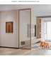 Tùy chỉnh 
            trang trí lối vào nhà Bắc Âu chặn lối vào gỗ nguyên khối căn hộ nhỏ Phân vùng phòng khách Nhật Bản màn hình kính phong cách Trung Quốc mới vách alu