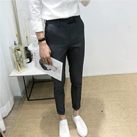 2018 mùa xuân và mùa hè mới bàn chân nhỏ chín điểm quần nam Hàn Quốc phiên bản của tự trồng trắng giản dị quần đơn giản thanh niên thời trang feet quần quần áo nam hàng hiệu