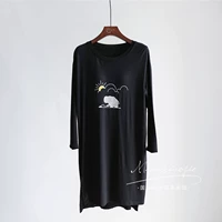 Черный [Юбка с длинной слоном