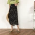 2018 mùa hè mới voan breathable khí thanh lịch giảm béo tuổi đơn giản floral pattern in váy phụ nữ chân váy đuôi cá ngắn Váy