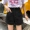 Mùa hè phụ nữ Hàn Quốc phiên bản của lỏng quăn retro rộng chân quần short là mỏng thường nóng quần hoang dã cao eo quần jean thủy triều quần jean ống bó