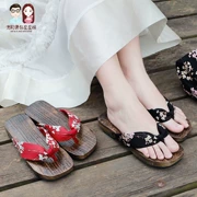 Mudu phong cách Trung Quốc và Hanfu flip-flop nữ Xia Guochao dép cao cấp cos dép dép và dép phong cách Nhật Bản - Dép