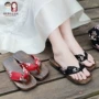 Mudu phong cách Trung Quốc và Hanfu flip-flop nữ Xia Guochao dép cao cấp cos dép dép và dép phong cách Nhật Bản - Dép giày dép nữ