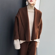 MMCO2017 mùa đông mới làm bằng tay hai mặt len ​​áo len áo ngắn lỏng lẻo phù hợp với áo khoác của phụ nữ
