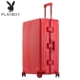 vali kéo giá rẻ Playboy Vali Nữ Xe Đẩy 20 Inch Nội Trú Nam 26 Khung Nhôm Bền Da Vali Nam vali vali du lịch cho bé vali di du lich