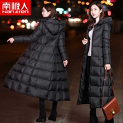 Áo khoác nam mùa đông nam 2018 mới mỏng slim down áo khoác nữ dài phần phiên bản Hàn Quốc của áo khoác thủy triều qua đầu gối