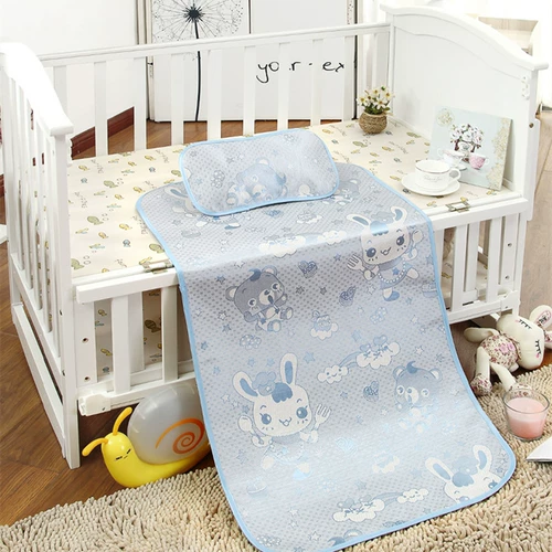Кроватка, шелковый коврик, детский охлаждающий матрас для младенца для детского сада