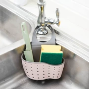 Vật tư nhà bếp chậu rửa giá hồ bơi lưu trữ nhựa treo túi nhà bếp cống giỏ vòi giá rack - Phòng bếp