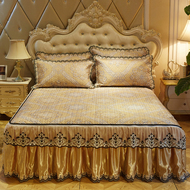 Băng lụa mat giường bìa ba bộ 1.8 tờ có thể được rửa thảm 1.5 mùa hè điều hòa không khí giường mềm váy