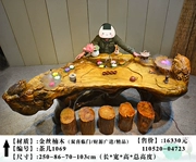 Jinsi Nanmu root khắc bàn cà phê gỗ rắn rễ khắc bàn trà cây rễ trà biển tự nhiên đồ gỗ - Các món ăn khao khát gốc