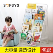 Tủ sách trẻ em bằng sắt rèn báo giá kệ tạp chí sàn đơn giản hình ảnh giá kệ báo hiển thị kệ sách bé - Kệ