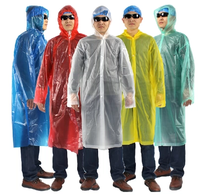 Плащ, портативный дорожный белый дождевик из ПВХ, увеличенная толщина