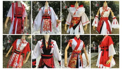 taobao agent Costume/COS clothes Send Mingyue/Hong Zhao Want Women's Team Same Dance Clothing Original Playing Singing Service