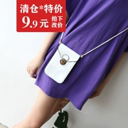 Giải phóng mặt bằng đặc biệt mùa hè túi điện thoại di động nữ Hàn Quốc phiên bản của màu rắn cá tính giản dị hoang dã phần dọc túi Messenger