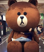 Cửa hàng gấu lớn 3,4 mét tuyển dụng đồ chơi sang trọng gấu lớn gấu nâu búp bê ôm gấu để gửi quà sinh nhật cho bạn gái - Đồ chơi mềm