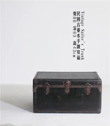 S cũ Thượng Hải vali kim loại thủy thủ hộp sắt hộp sắt cổ điển hộp cà phê cổ điển bàn hoài cổ những điều cũ - Cái hộp