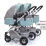 Детская прогулочная коляска для близнецов, складная башенка, велосипед тандем, двойная коляска