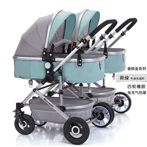 Детская прогулочная коляска для близнецов, складная башенка, велосипед тандем, двойная коляска