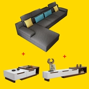 Phong cách Bắc Âu phòng khách sofa bàn cà phê TV tủ kết hợp ba mảnh đầy đủ bộ đầy đủ của bộ đồ nội thất