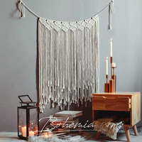 Скандинавский плетеный хлопковый гобелен ручной работы для гостиной, настенное украшение для спальни, подвеска, стиль бохо