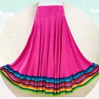 Розовая красная (цветная граница) Юбка длиной 65 см