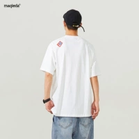 Мужская летняя хлопковая футболка для отдыха, универсальная белая мини-юбка, коллекция 2021, короткий рукав