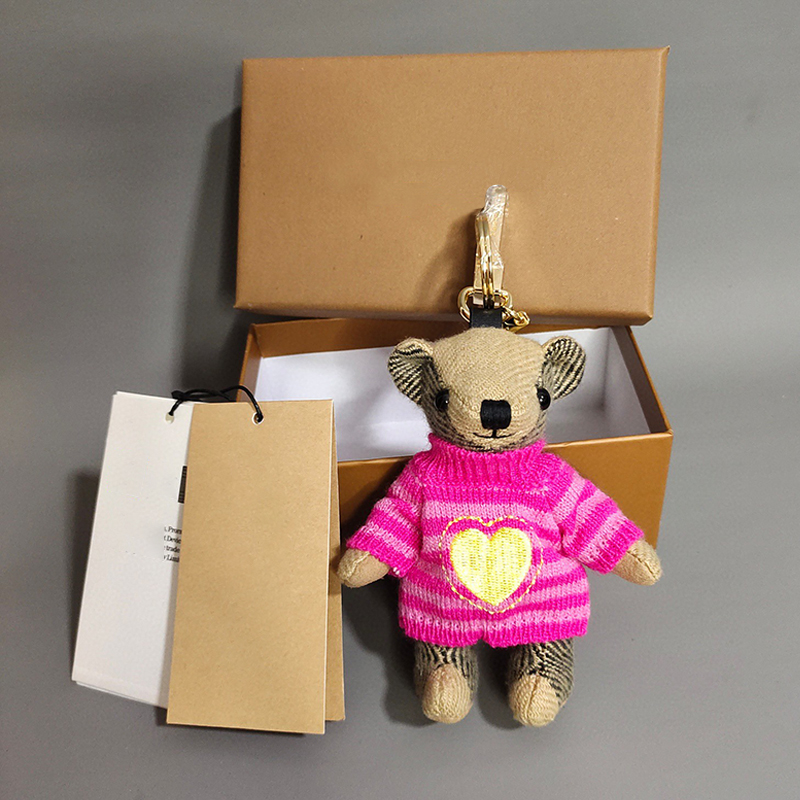 Love Sweater PinkBear Pendant Bear Bag Pendant Key buckle Hanging decoration originality automobile Key chain lovely personality teddy bear