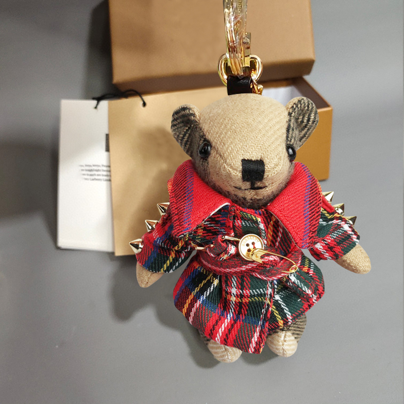 Rivet WindbreakerBear Pendant Bear Bag Pendant Key buckle Hanging decoration originality automobile Key chain lovely personality teddy bear