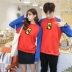 [Full 59] Mùa thu 2018 Học sinh mới Thiếu niên Colorblock Thêu áo dài tay Những người yêu thích Áo len nam hoodie đẹp Áo len