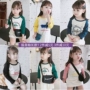 Áo thun cotton bé gái dài tay 2018 phiên bản Hàn Quốc mới của bé gái mùa thu trẻ em kiểu dáng dài nước ngoài áo thun bé trai