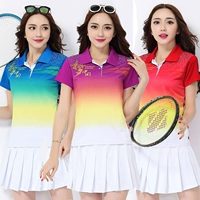 Váy tennis trắng nữ mùa hè xếp li cầu lông set quần dài nửa váy cỡ lớn giả hai váy thể thao eo cao - Trang phục thể thao quần áo thể thao nữ ngắn