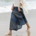 Original Journey Linen Blue Plaid Hai Piece Skirt Nữ Mùa hè Original Art Skirt Bag Hip Skirt-Blue Plaid - Váy Váy