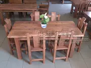 Hiện đại tối giản gỗ nội thất gỗ rắn phong hóa cũ elm bàn ăn kết hợp một bàn bốn ghế nội thất phòng ăn sinh thái ban đầu - Bộ đồ nội thất