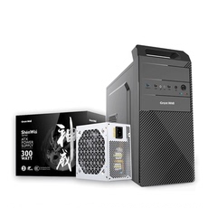 Шасси питания вентилятор комплект поставки 长城机箱商祺r-20+长城额定300w电源台式机静音办公机箱电源