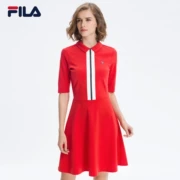 FILA Fila nữ 2018 mùa hè mới váy ngắn đơn giản thanh lịch tương phản màu thể thao váy | F51W828306F