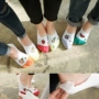 Thuyền vớ nữ mùa hè cotton mỏng Hàn Quốc nhập khẩu nông miệng non-slip vớ vô hình peas giày dễ thương bông vớ ngắn tất cao cổ