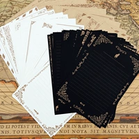Zakka Brocery Letter Paper Papper Beating Paper Retro примечание древнее стиль черный ковпоя