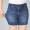 Váy trung niên 2017 dành cho nữ trung niên Quần short denim trung niên cạp cao lưng thun co giãn cỡ lớn cho mẹ giản dị cộng với quần béo bốn điểm nóng bỏng - Phụ nữ cao cấp