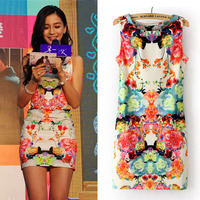 2023 summer women sexy fashion print vest mini dress dresses