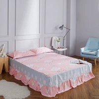 Váy ngủ đơn trải giường đặt chân váy kiểu chống bụi che phủ bảo vệ cotton 1,5m 1,8m 2,0m giường gạo ga giường có viền