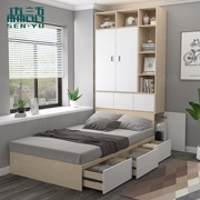 Tatami giường ngủ với tủ lưu trữ tủ quần áo hiện đại nhỏ gọn một chiếc giường nhỏ hộp lưu trữ cao tùy căn hộ giường - Giường