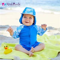 Úc Rashoodz trẻ nhỏ áo dài tay áo chống nắng dây kéo áo tắm một mảnh áo tắm bé đi biển - Đồ bơi trẻ em quần áo trẻ em nam