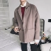 Mùa thu Nhật Bản bf gió nam áo len ngắn Phiên bản Hàn Quốc của áo len nam lỏng lẻo áo khoác thanh niên áo khoác len Áo len
