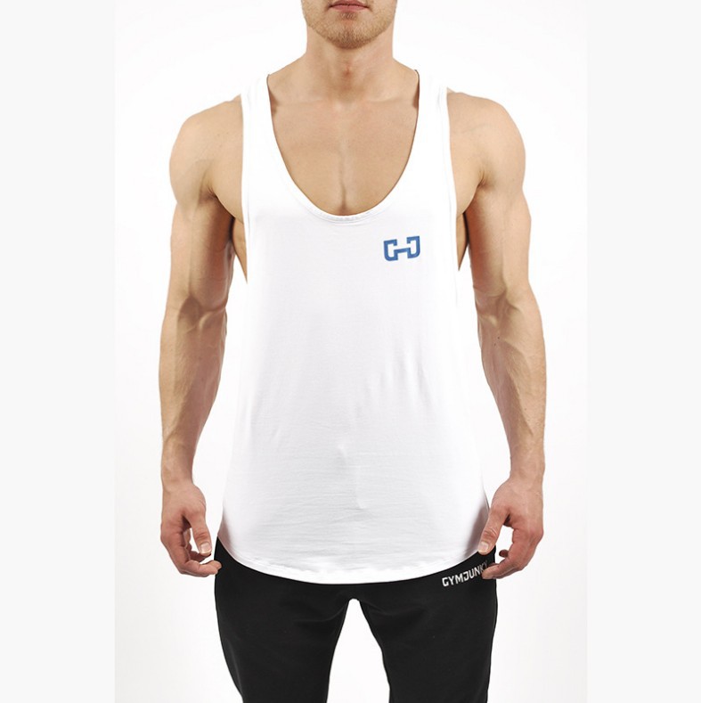 WhiteGYM Doctor of muscle Europe and America brother summer new pattern motion vest male train Bodybuilding Sleeveless Undershirt vest