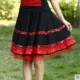 523 Черная красная юбка
