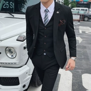 Phù hợp với màu sắc phù hợp với nam phù hợp với phiên bản Hàn Quốc của xu hướng tự tu luyện đẹp trai phù hợp với nam giới ba mảnh hôn đám cưới kích thước lớn Anh - Suit phù hợp