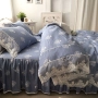 Shen Hao cotton mới twill cotton bed bốn bộ bộ đồ giường ren trải giường bốn bộ đơn giản - Bộ đồ giường bốn mảnh bộ ra nệm