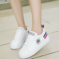 Giày trắng nhỏ nữ mùa thu nhọn học sinh phiên bản Hàn Quốc của Dadong với nữ sinh trung học cơ sở Giày trắng hoang dã giày vải nữ thủy triều giầy độn nữ