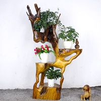 Rễ khắc khung gỗ rắn nhiều lớp gốc cây treo gỗ phòng khách ban công hoa đứng chậu hoa chậu cá khung gốc khắc trang trí - Các món ăn khao khát gốc 	bàn ghế gốc cây gỗ gù hương